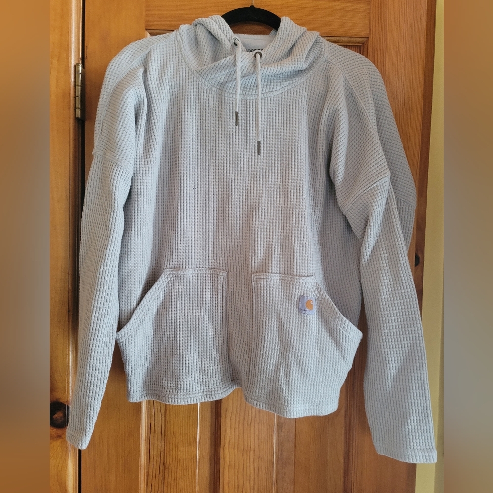 Carhartt Women's Light Gray Cowl Neck Sweater